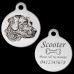 Black Labrador Engraved 31mm Large Round Pet Dog ID Tag